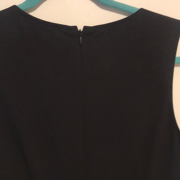 Theory leather side zipper dress sz 6 black - Picture 5 of 6